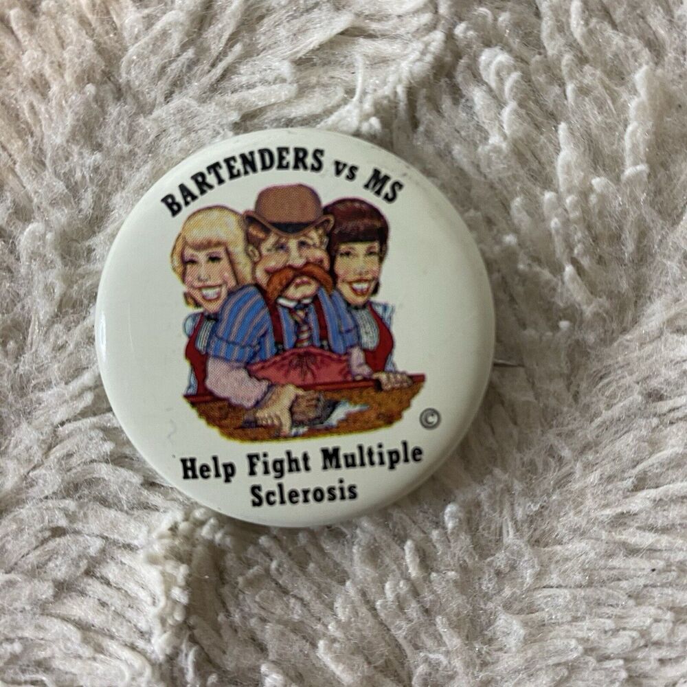 Bartenders‎ vs MS Help Fight Multiple Sclerosis Button Back Pin